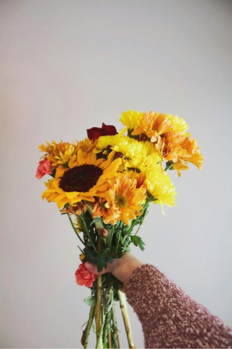 Children with flowers